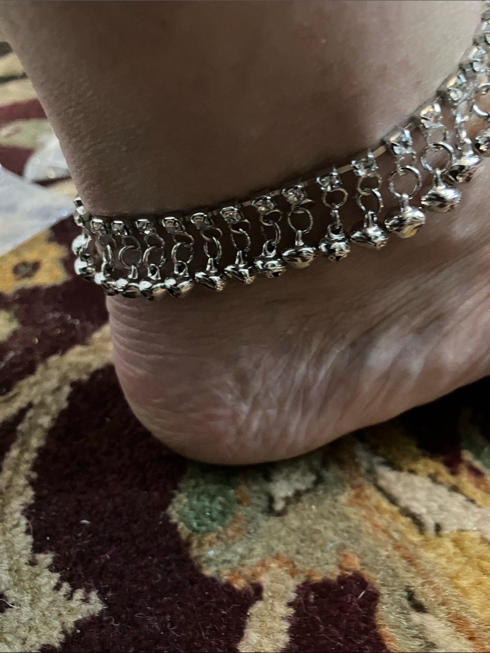 Silver Bell Charm Anklet - Women Accessories